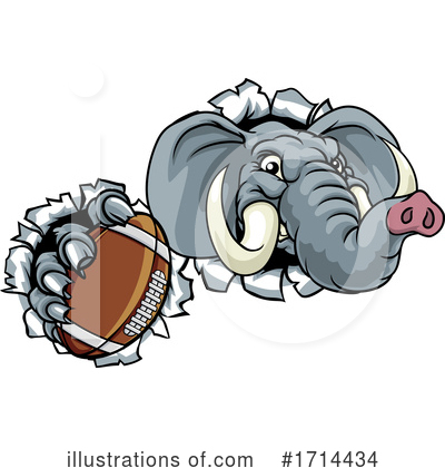 Royalty-Free (RF) Elephant Clipart Illustration by AtStockIllustration - Stock Sample #1714434