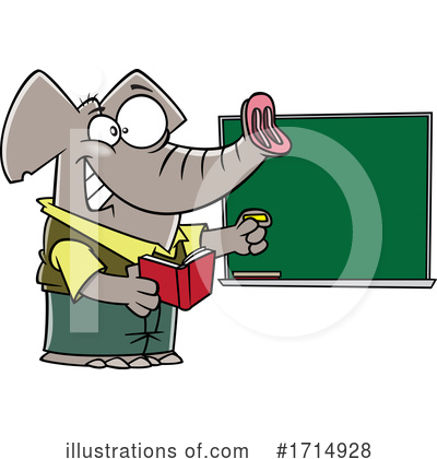 Royalty-Free (RF) Elephant Clipart Illustration by toonaday - Stock Sample #1714928
