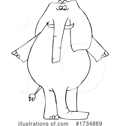 Royalty-Free (RF) Elephant Clipart Illustration by djart - Stock Sample #1734869