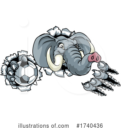 Royalty-Free (RF) Elephant Clipart Illustration by AtStockIllustration - Stock Sample #1740436