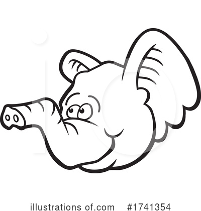 Royalty-Free (RF) Elephant Clipart Illustration by Johnny Sajem - Stock Sample #1741354