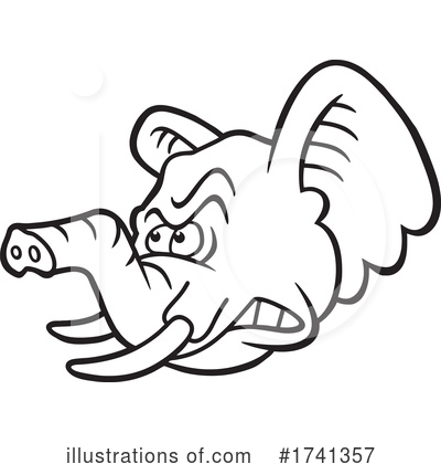 Royalty-Free (RF) Elephant Clipart Illustration by Johnny Sajem - Stock Sample #1741357