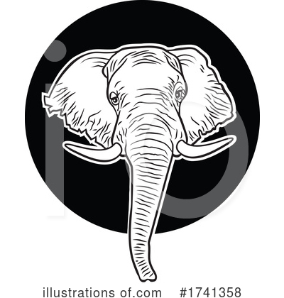 Royalty-Free (RF) Elephant Clipart Illustration by Johnny Sajem - Stock Sample #1741358