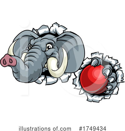 Royalty-Free (RF) Elephant Clipart Illustration by AtStockIllustration - Stock Sample #1749434
