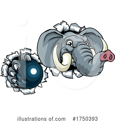 Royalty-Free (RF) Elephant Clipart Illustration by AtStockIllustration - Stock Sample #1750393