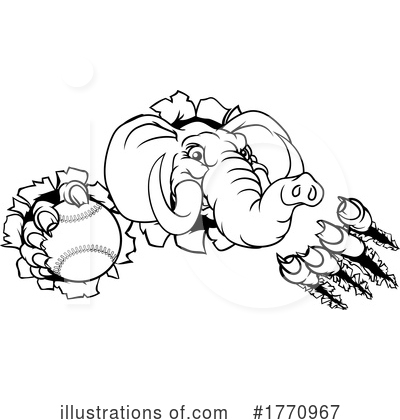 Royalty-Free (RF) Elephant Clipart Illustration by AtStockIllustration - Stock Sample #1770967
