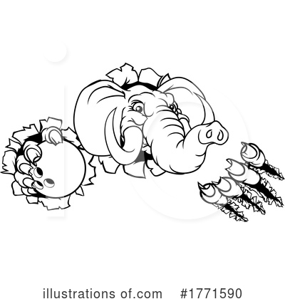 Royalty-Free (RF) Elephant Clipart Illustration by AtStockIllustration - Stock Sample #1771590