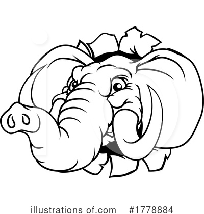 Royalty-Free (RF) Elephant Clipart Illustration by AtStockIllustration - Stock Sample #1778884