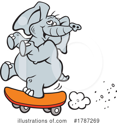 Royalty-Free (RF) Elephant Clipart Illustration by Johnny Sajem - Stock Sample #1787269