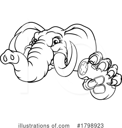 Royalty-Free (RF) Elephant Clipart Illustration by AtStockIllustration - Stock Sample #1798923