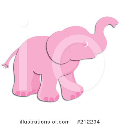 Royalty-Free (RF) Elephant Clipart Illustration by Pams Clipart - Stock Sample #212294