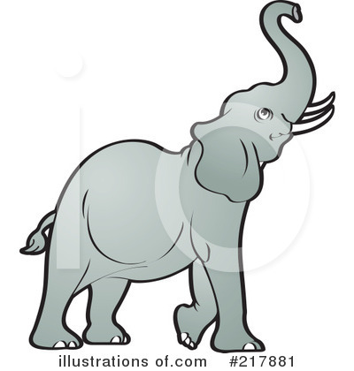 Royalty-Free (RF) Elephant Clipart Illustration by Lal Perera - Stock Sample #217881