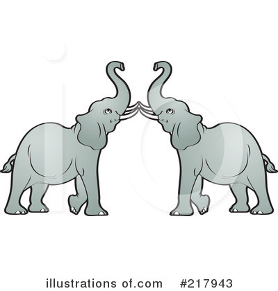Royalty-Free (RF) Elephant Clipart Illustration by Lal Perera - Stock Sample #217943