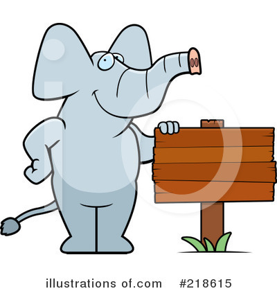 Royalty-Free (RF) Elephant Clipart Illustration by Cory Thoman - Stock Sample #218615
