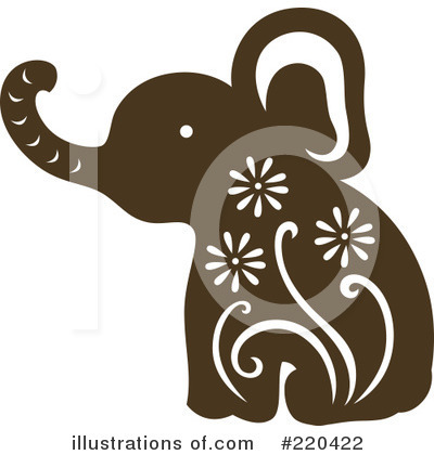Royalty-Free (RF) Elephant Clipart Illustration by Cherie Reve - Stock Sample #220422