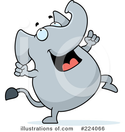 Royalty-Free (RF) Elephant Clipart Illustration by Cory Thoman - Stock Sample #224066