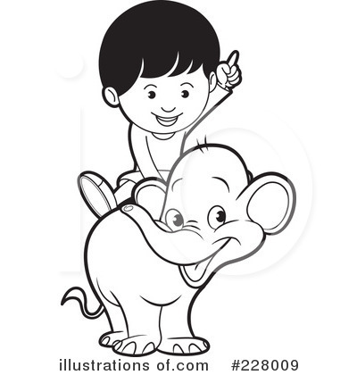Royalty-Free (RF) Elephant Clipart Illustration by Lal Perera - Stock Sample #228009