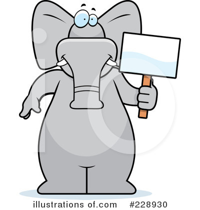 Royalty-Free (RF) Elephant Clipart Illustration by Cory Thoman - Stock Sample #228930