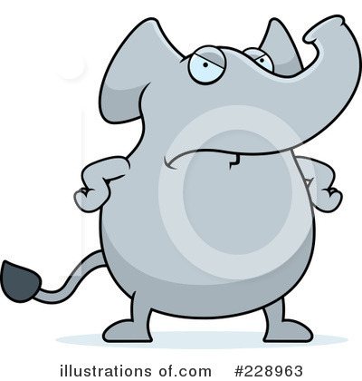 Royalty-Free (RF) Elephant Clipart Illustration by Cory Thoman - Stock Sample #228963
