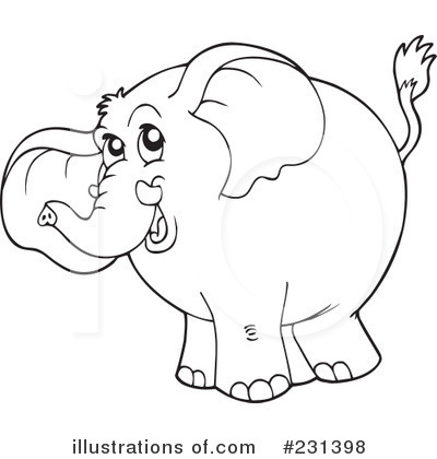 Royalty-Free (RF) Elephant Clipart Illustration by visekart - Stock Sample #231398