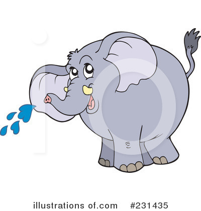 Royalty-Free (RF) Elephant Clipart Illustration by visekart - Stock Sample #231435