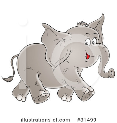 Royalty-Free (RF) Elephant Clipart Illustration by Alex Bannykh - Stock Sample #31499