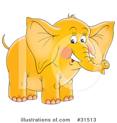 Royalty-Free (RF) Elephant Clipart Illustration by Alex Bannykh - Stock Sample #31513