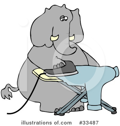 Royalty-Free (RF) Elephant Clipart Illustration by djart - Stock Sample #33487