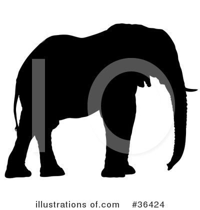Royalty-Free (RF) Elephant Clipart Illustration by dero - Stock Sample #36424
