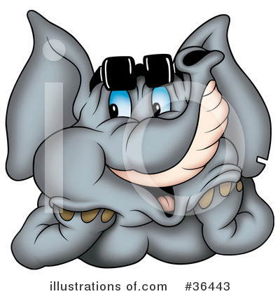 Royalty-Free (RF) Elephant Clipart Illustration by dero - Stock Sample #36443