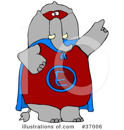 Royalty-Free (RF) Elephant Clipart Illustration by djart - Stock Sample #37006