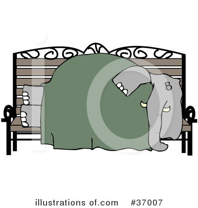 Royalty-Free (RF) Elephant Clipart Illustration by djart - Stock Sample #37007