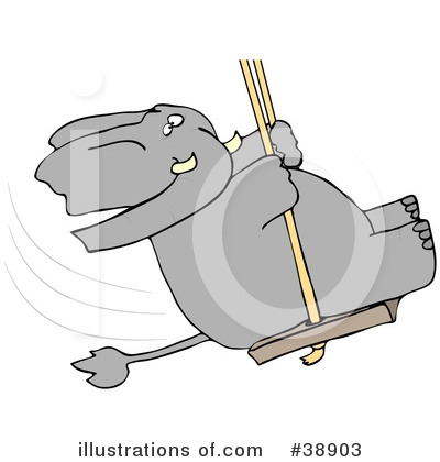 Royalty-Free (RF) Elephant Clipart Illustration by djart - Stock Sample #38903