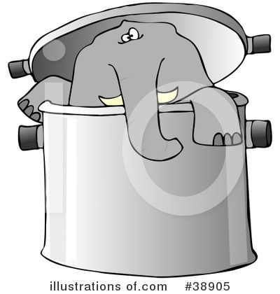 Royalty-Free (RF) Elephant Clipart Illustration by djart - Stock Sample #38905