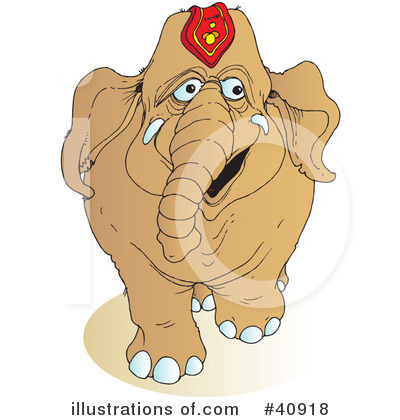 Royalty-Free (RF) Elephant Clipart Illustration by Snowy - Stock Sample #40918