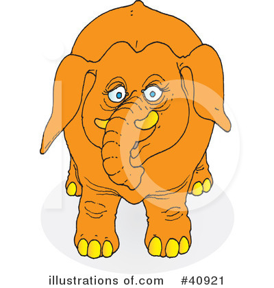 Royalty-Free (RF) Elephant Clipart Illustration by Snowy - Stock Sample #40921
