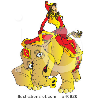 Royalty-Free (RF) Elephant Clipart Illustration by Snowy - Stock Sample #40926