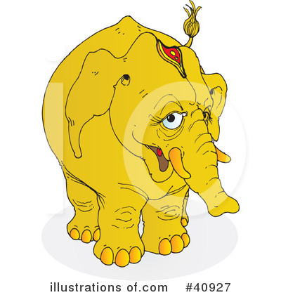Royalty-Free (RF) Elephant Clipart Illustration by Snowy - Stock Sample #40927