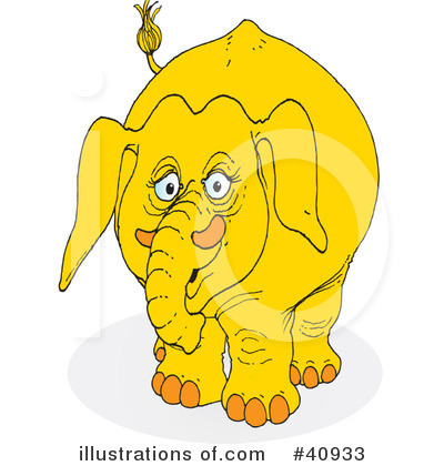 Royalty-Free (RF) Elephant Clipart Illustration by Snowy - Stock Sample #40933