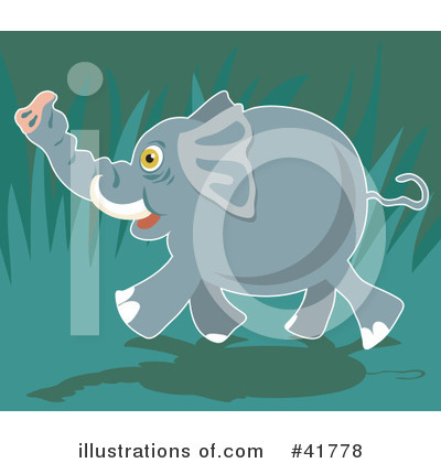 Royalty-Free (RF) Elephant Clipart Illustration by Prawny - Stock Sample #41778