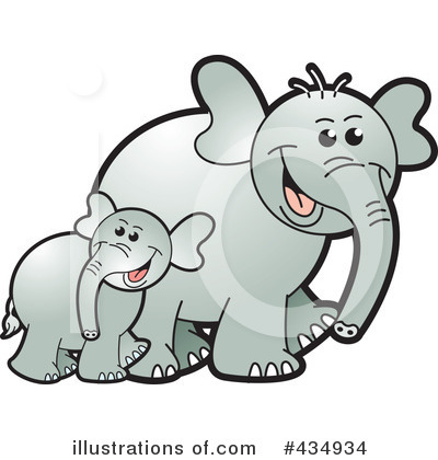 Royalty-Free (RF) Elephant Clipart Illustration by Lal Perera - Stock Sample #434934