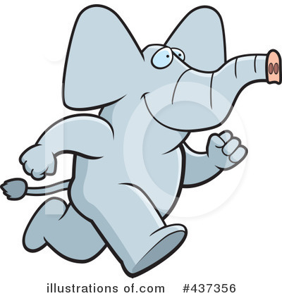 Royalty-Free (RF) Elephant Clipart Illustration by Cory Thoman - Stock Sample #437356