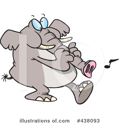 Royalty-Free (RF) Elephant Clipart Illustration by toonaday - Stock Sample #438093