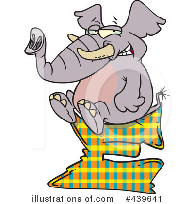 Royalty-Free (RF) Elephant Clipart Illustration by toonaday - Stock Sample #439641
