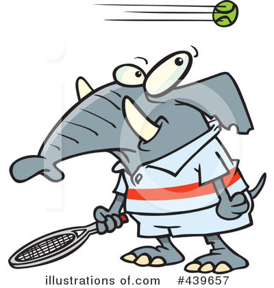 Royalty-Free (RF) Elephant Clipart Illustration by toonaday - Stock Sample #439657
