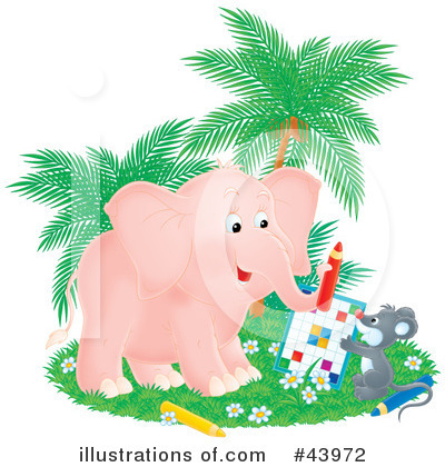 Royalty-Free (RF) Elephant Clipart Illustration by Alex Bannykh - Stock Sample #43972