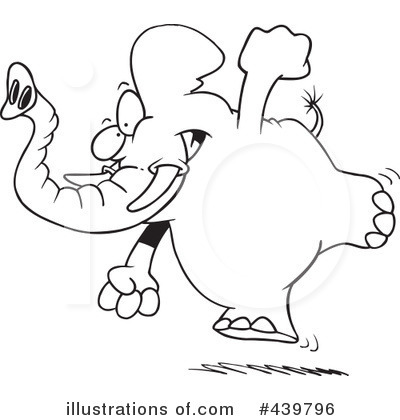 Royalty-Free (RF) Elephant Clipart Illustration by toonaday - Stock Sample #439796