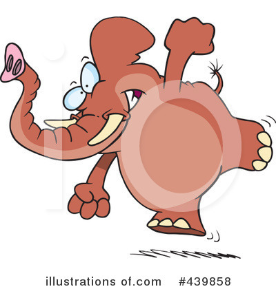 Royalty-Free (RF) Elephant Clipart Illustration by toonaday - Stock Sample #439858