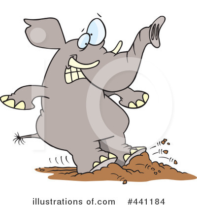 Royalty-Free (RF) Elephant Clipart Illustration by toonaday - Stock Sample #441184