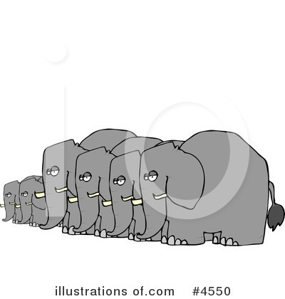 Royalty-Free (RF) Elephant Clipart Illustration by djart - Stock Sample #4550